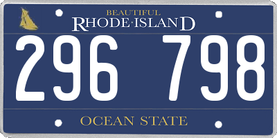 RI license plate 296798