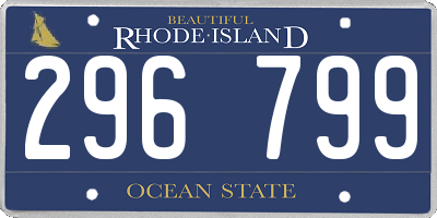 RI license plate 296799