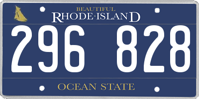 RI license plate 296828