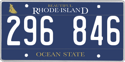 RI license plate 296846