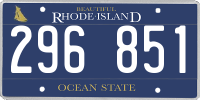 RI license plate 296851