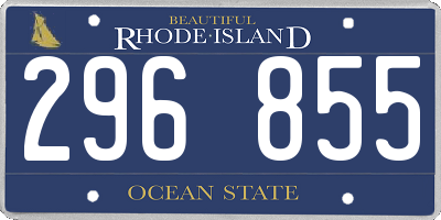 RI license plate 296855