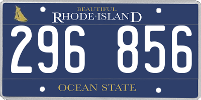 RI license plate 296856