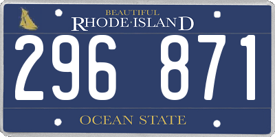RI license plate 296871