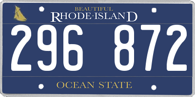 RI license plate 296872