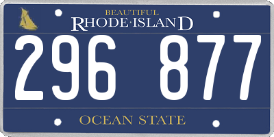 RI license plate 296877