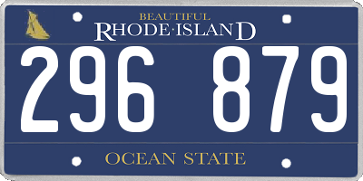 RI license plate 296879