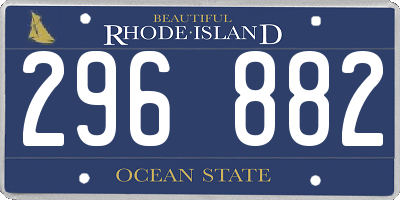 RI license plate 296882