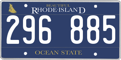 RI license plate 296885