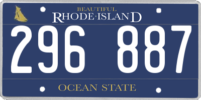 RI license plate 296887