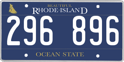 RI license plate 296896