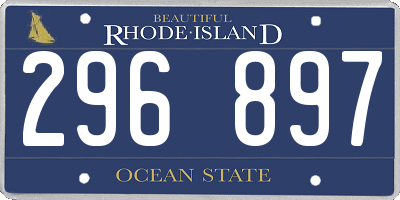 RI license plate 296897