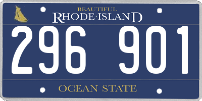 RI license plate 296901