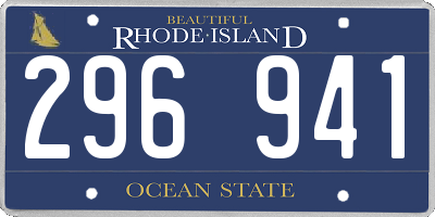 RI license plate 296941