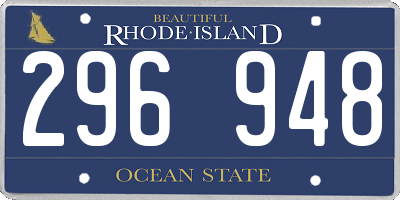 RI license plate 296948