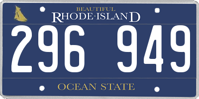 RI license plate 296949