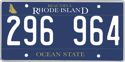 RI license plate 296964