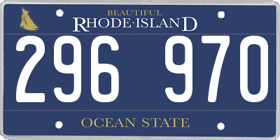 RI license plate 296970