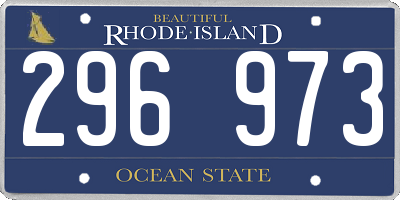 RI license plate 296973