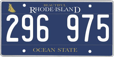 RI license plate 296975