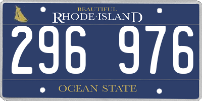 RI license plate 296976