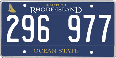 RI license plate 296977
