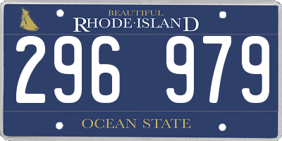 RI license plate 296979