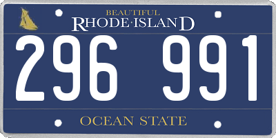 RI license plate 296991