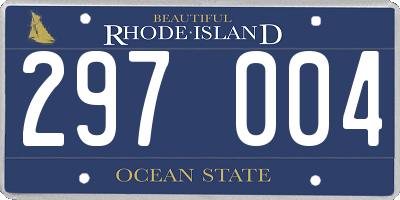 RI license plate 297004