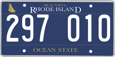 RI license plate 297010