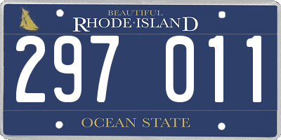 RI license plate 297011