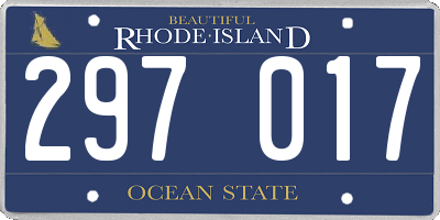 RI license plate 297017