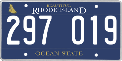 RI license plate 297019