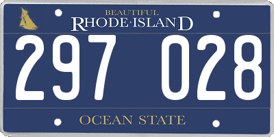 RI license plate 297028