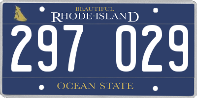 RI license plate 297029