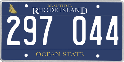 RI license plate 297044