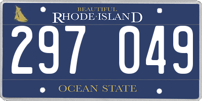 RI license plate 297049