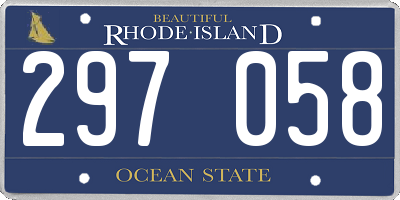 RI license plate 297058