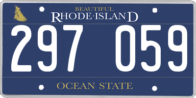 RI license plate 297059