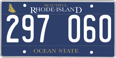 RI license plate 297060