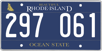 RI license plate 297061