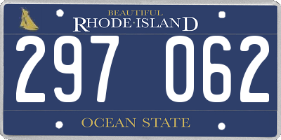 RI license plate 297062