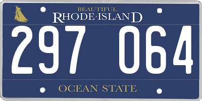 RI license plate 297064