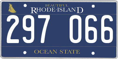RI license plate 297066