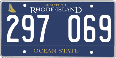 RI license plate 297069