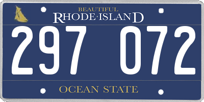 RI license plate 297072