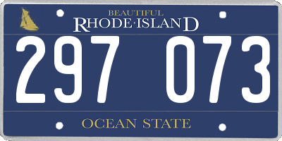 RI license plate 297073