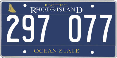 RI license plate 297077