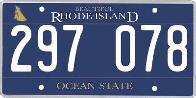 RI license plate 297078