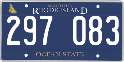 RI license plate 297083